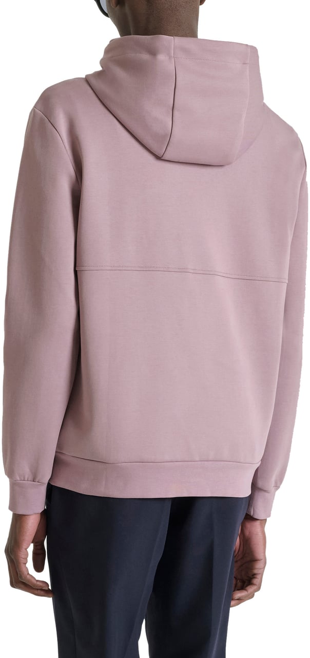 Antony Morato HOODIE RELAXED FIT IN INTERLOCK WITH FOAM PRINT Roze