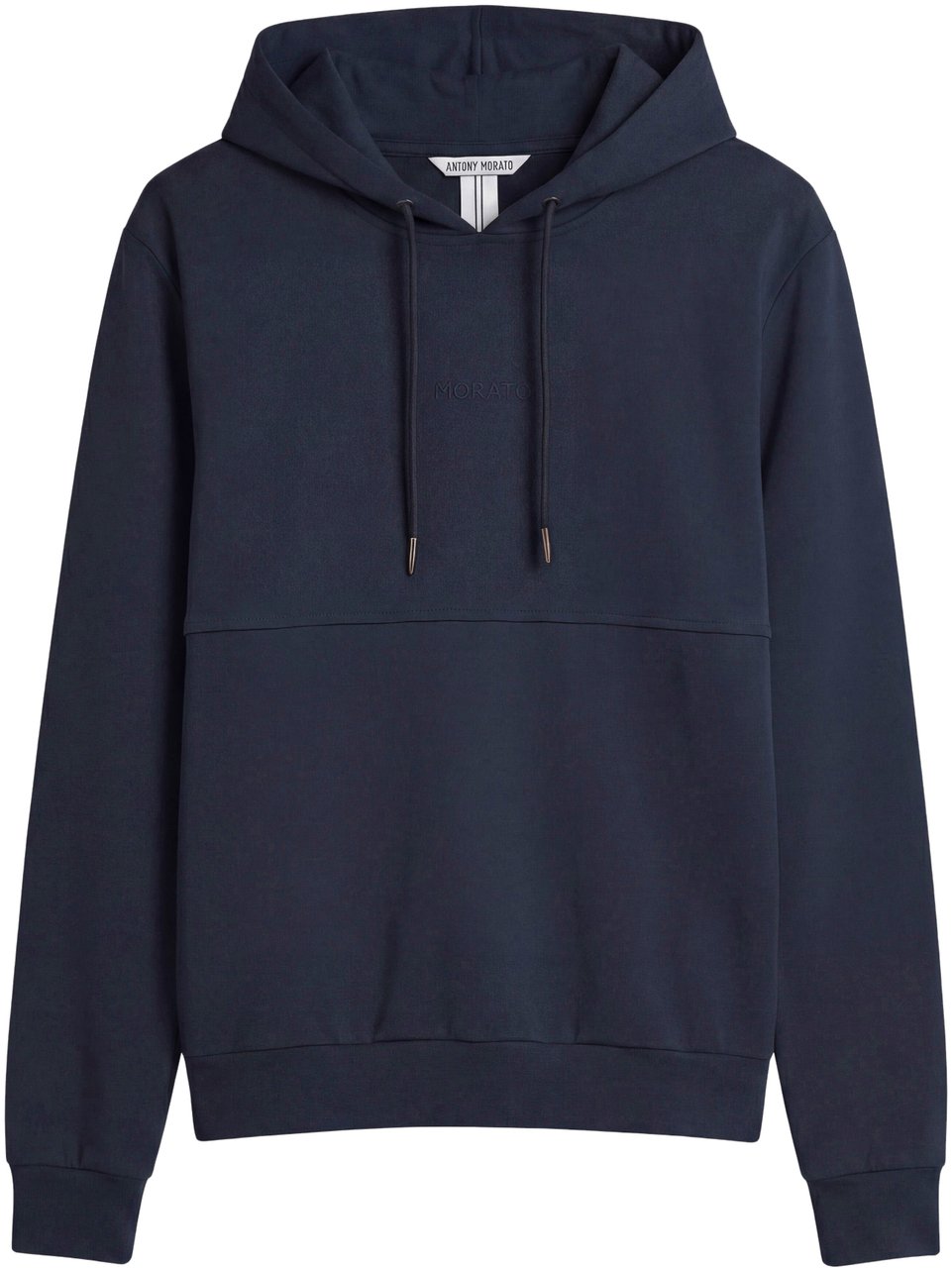 Antony Morato HOODIE RELAXED FIT IN INTERLOCK WITH FOAM PRINT Blauw
