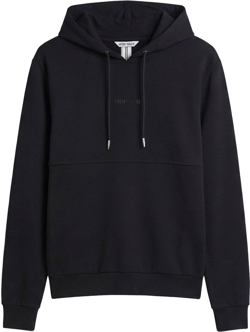 Antony Morato HOODIE RELAXED FIT IN INTERLOCK WITH FOAM PRINT Zwart
