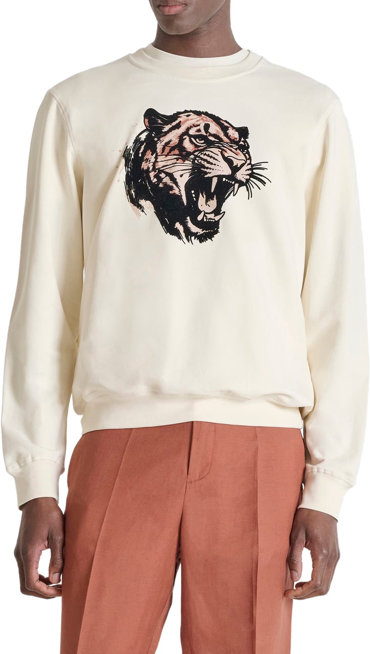 Antony Morato SWEATSHIRT REGULAR FIT IN SUSTAINABLE WITH TIGER PRINT Divers