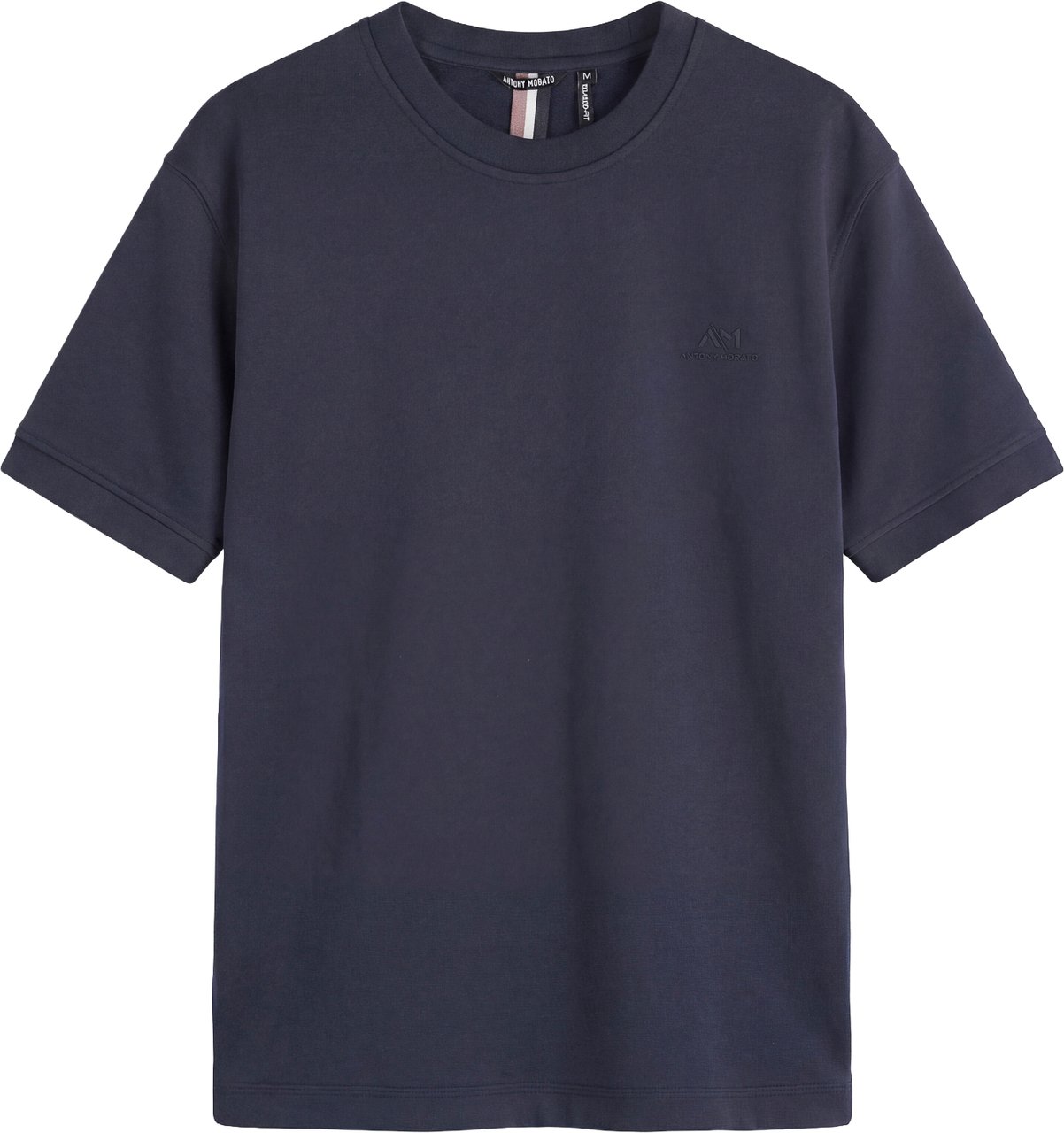 Antony Morato SWEATSHIRT RELAXED FIT IN SUSTAINABLE WITH FOAM LOGO PRINT Blauw