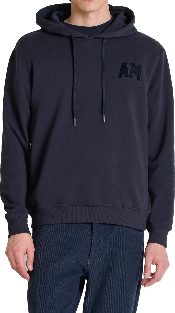 Antony Morato HOODIE RELAXED FIT - EARLY Blauw