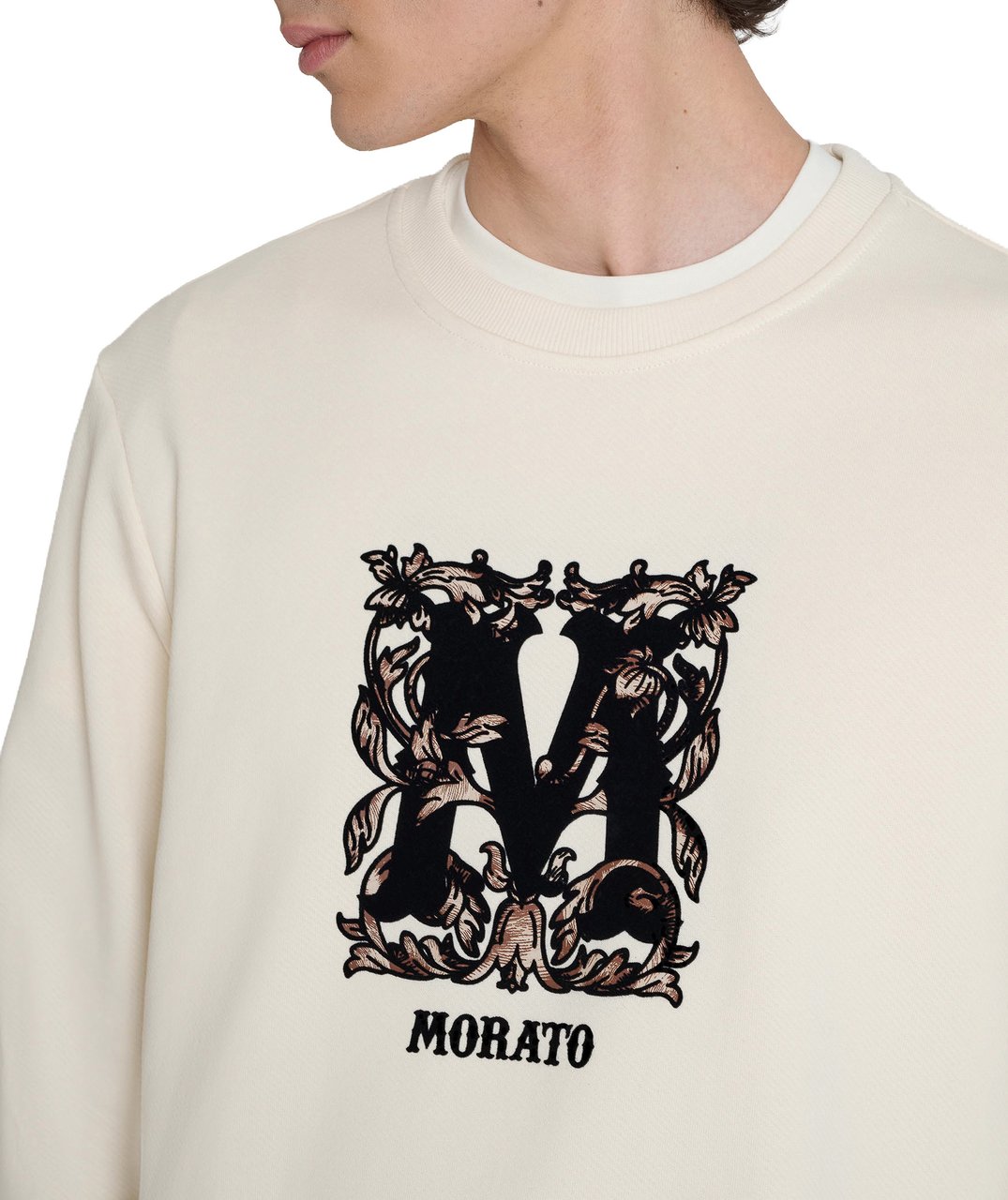 Antony Morato SWEATSHIRT REGULAR FIT EARLY IN INTERLOCK COTTON BLEND FABRIC WITH FOAM LOGO PRINT Divers