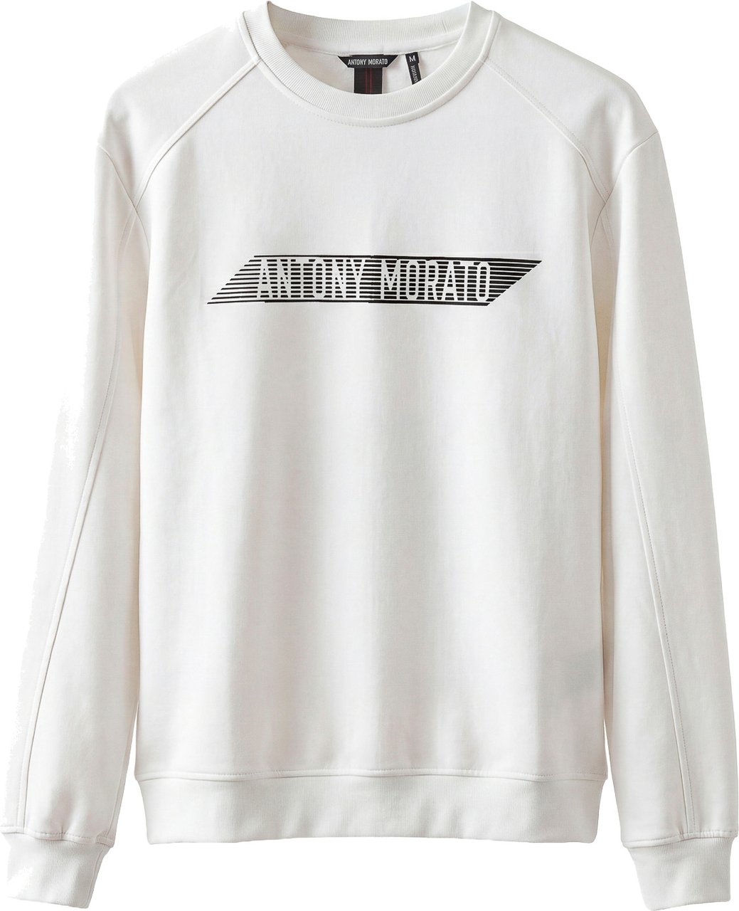 Antony Morato SWEATSHIRT RELAXED FIT IN SUSTAINABLE COTTON BLEND FABRIC WITH RUBBER FLOCK PRINT ON FRONT AND BACK Beige