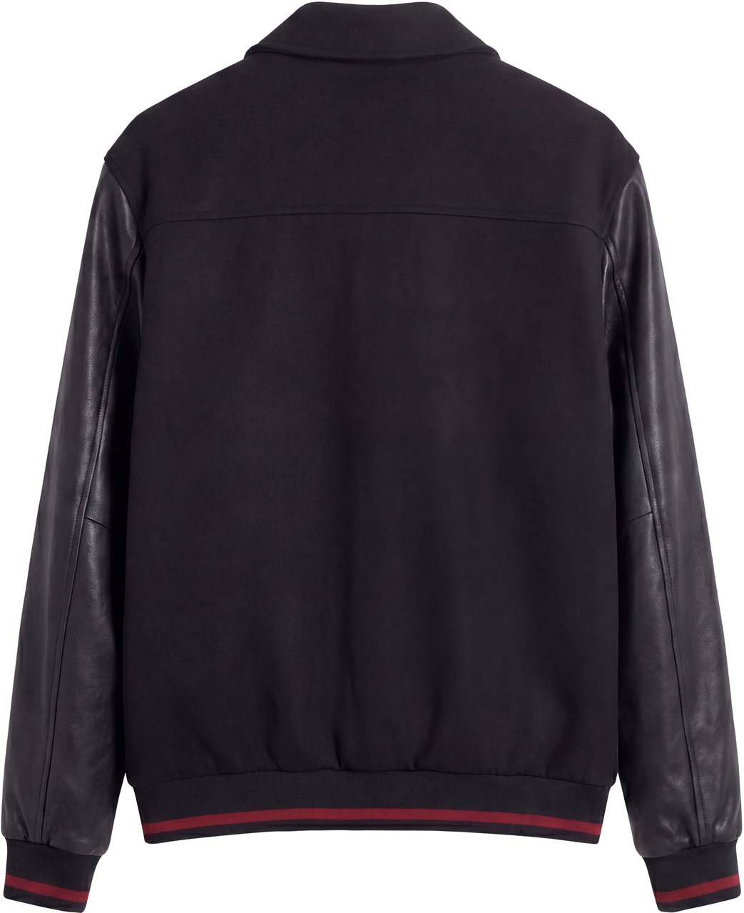 Antony Morato BOMBER FLEECE REGULAR FIT IN BLEND COTTON WITH SILICONE AND METAL LOGO PATCH ON BACK SHOULDER Zwart
