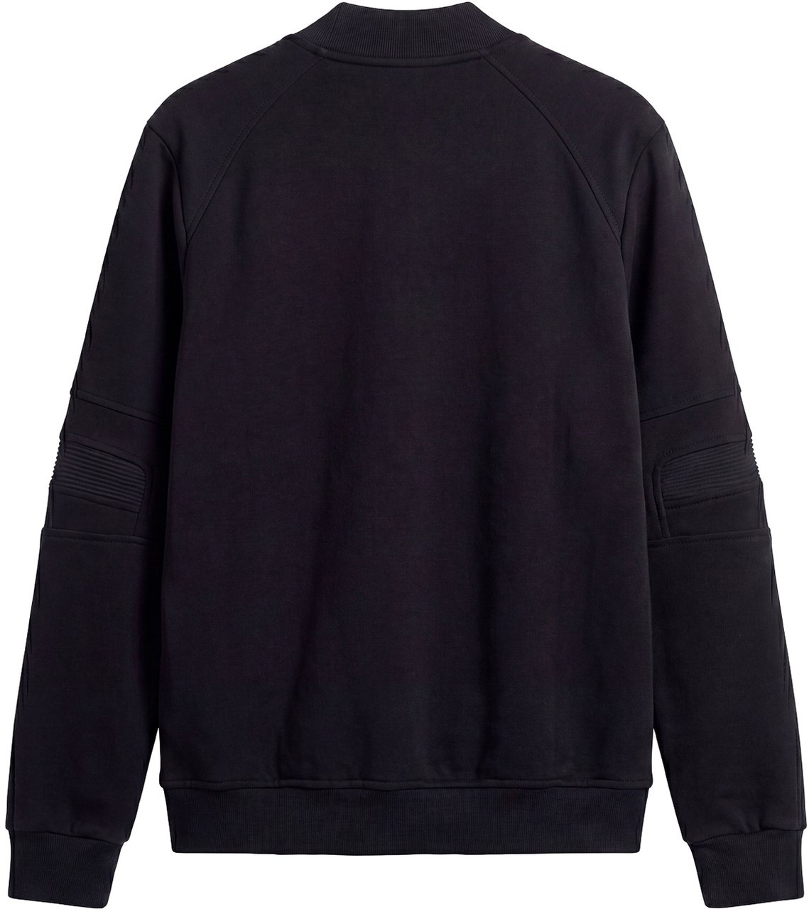 Antony Morato FLEECE JACKET REGULAR FIT INTERLOCK FABRIC WITH METAL PLATE ON HEART Zwart