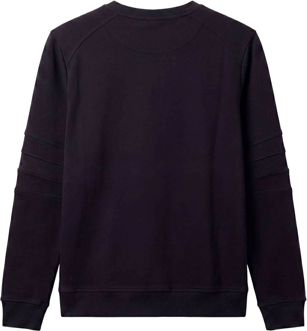 Antony Morato FLEECE REGULAR FIT INTERLOCK FABRIC WITH RIB ON SLEEVES AND METAL PLATE ON CHEST Zwart