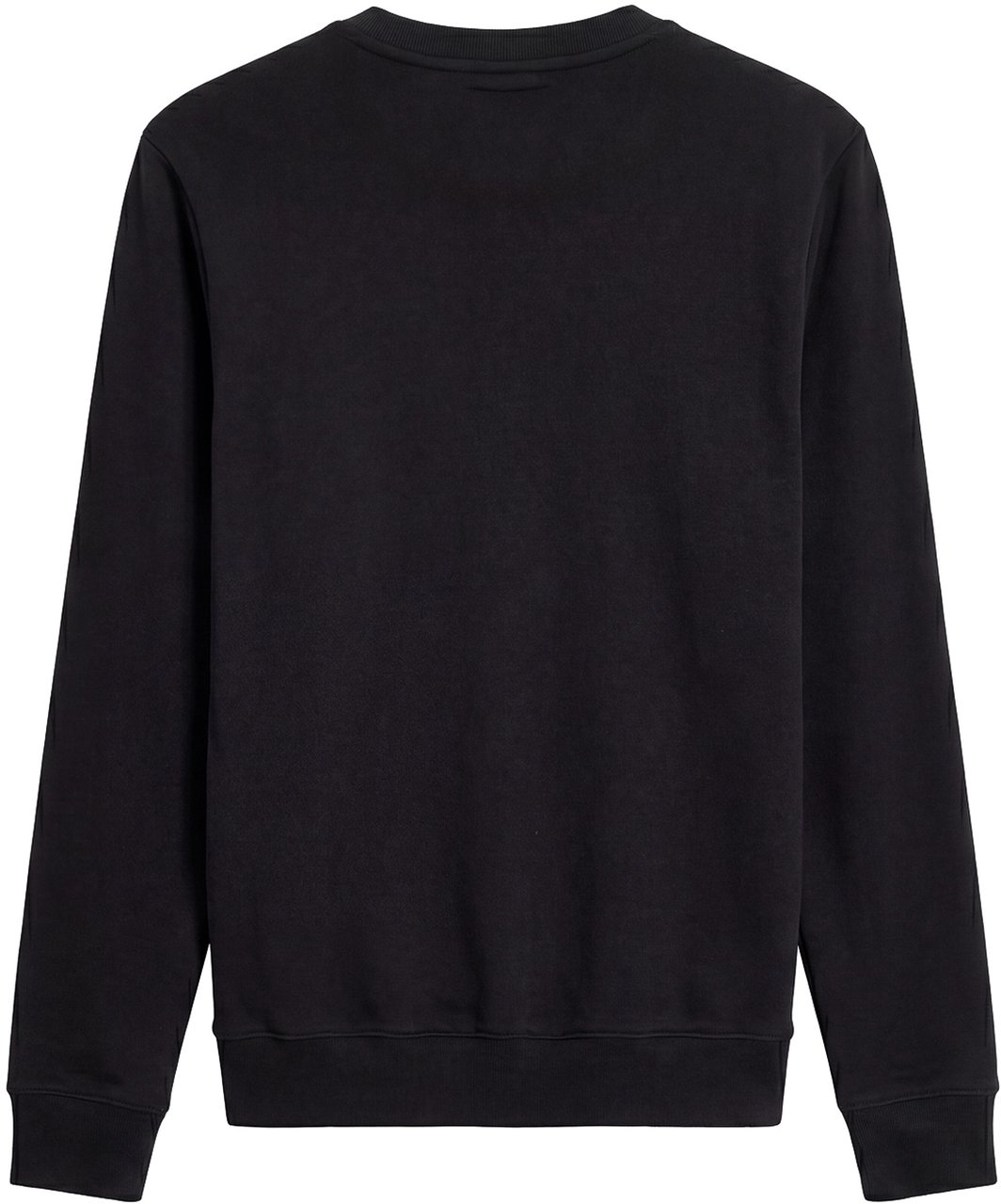 Antony Morato SWEATSHIRT REGULAR FIT IN INTERLOCK COTTON BLEND FABRIC WITHSILVER LOGO PRINT Zwart