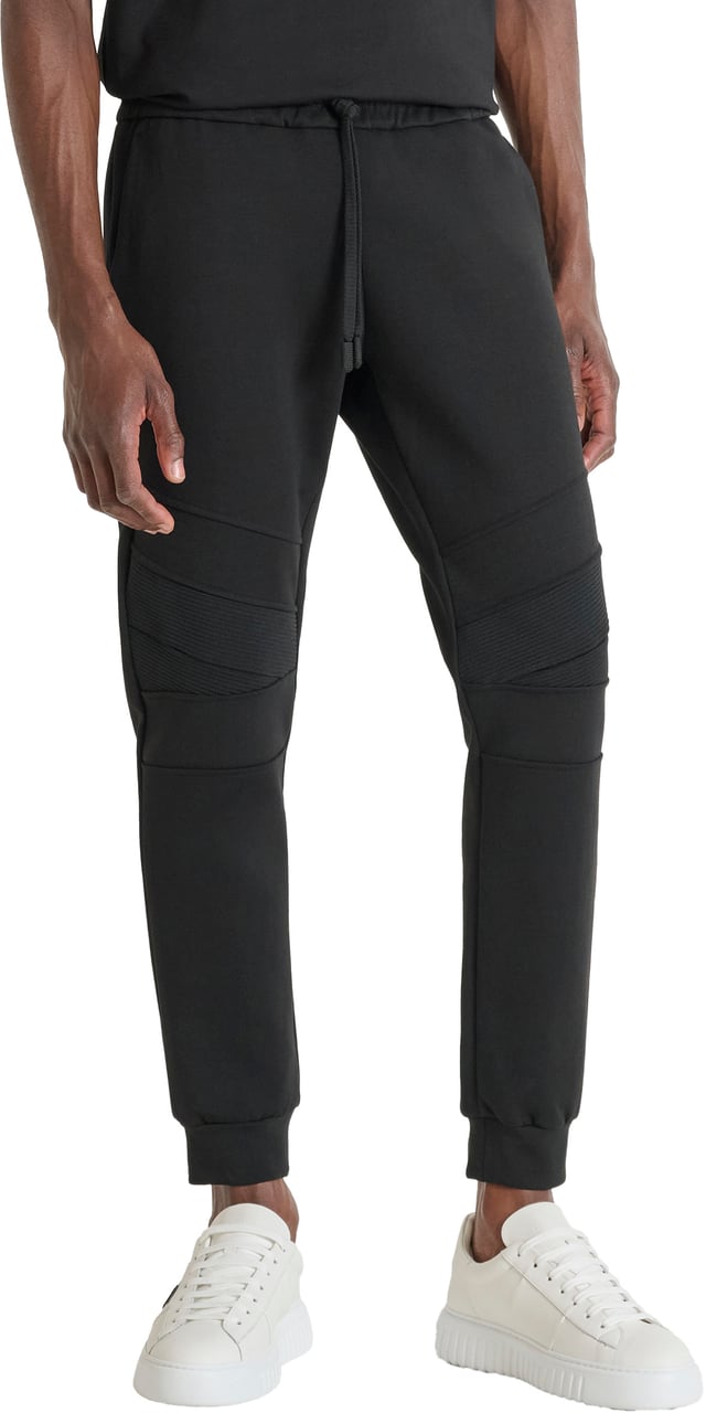 Antony Morato FLEECE TROUSERS SLIM FIT WITH TIGER RUBBER PATCH Zwart