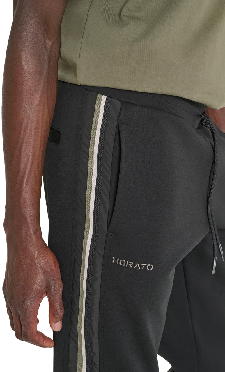 Antony Morato FLEECE TROUSERS REGULAR FIT WITH EFFECT RUBBER  LOGO Zwart