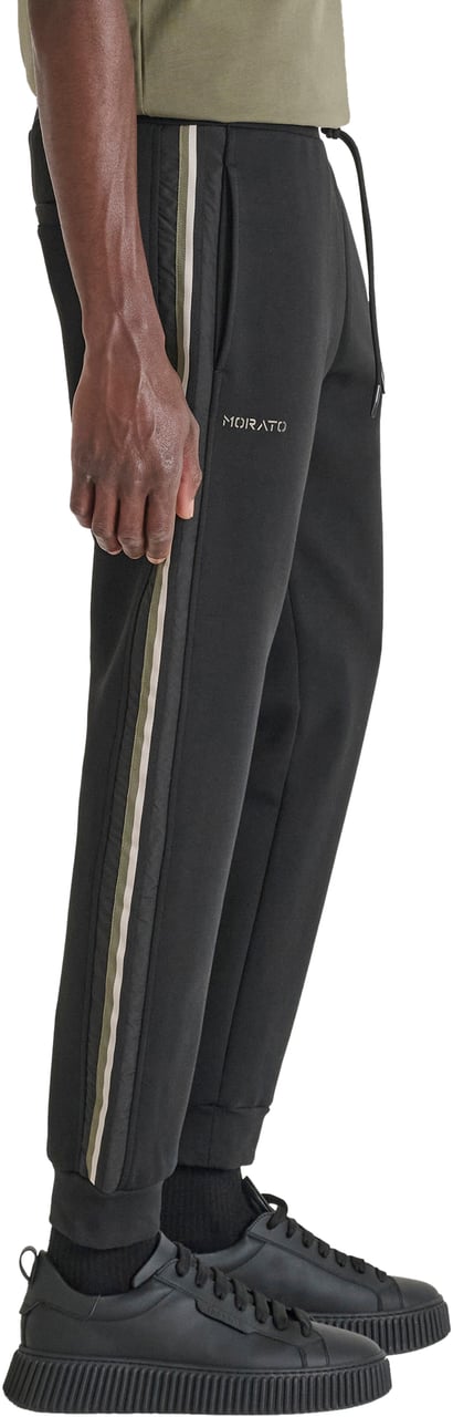 Antony Morato FLEECE TROUSERS REGULAR FIT WITH EFFECT RUBBER  LOGO Zwart