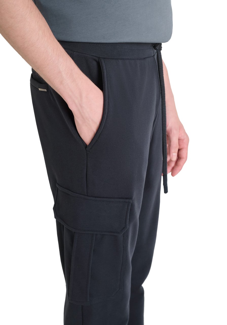 Antony Morato FLEECE TROUSERS REGULAR FIT WITH SIDES POCKETS IN TECHNO FABRIC Blauw