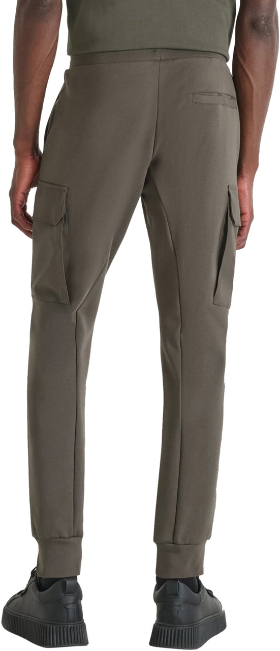 Antony Morato FLEECE TROUSERS REGULAR FIT WITH LOGOED RUBBER FLAG Groen