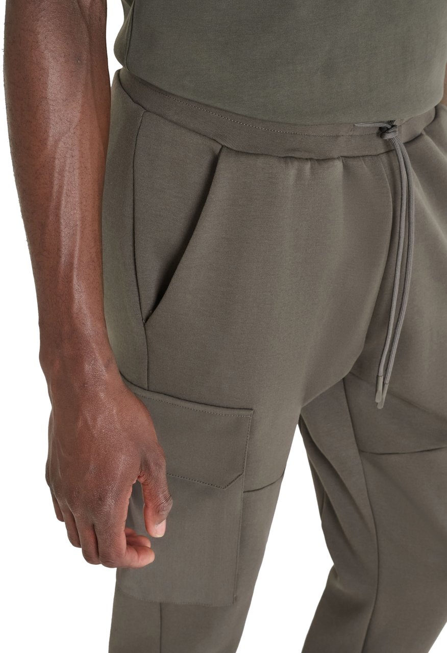 Antony Morato FLEECE TROUSERS REGULAR FIT WITH LOGOED RUBBER FLAG Groen