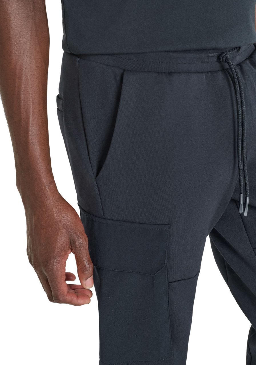 Antony Morato FLEECE TROUSERS REGULAR FIT WITH LOGOED RUBBER FLAG Blauw