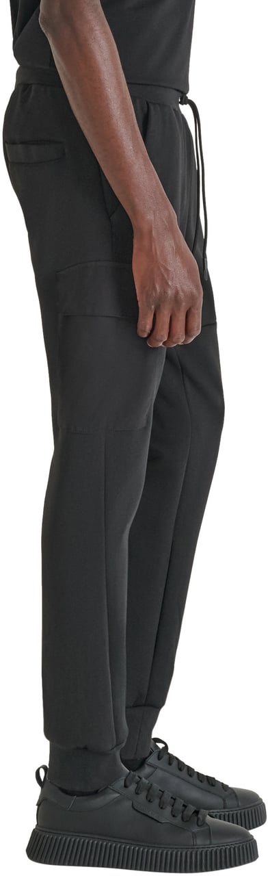 Antony Morato FLEECE TROUSERS REGULAR FIT WITH LOGOED RUBBER FLAG Zwart
