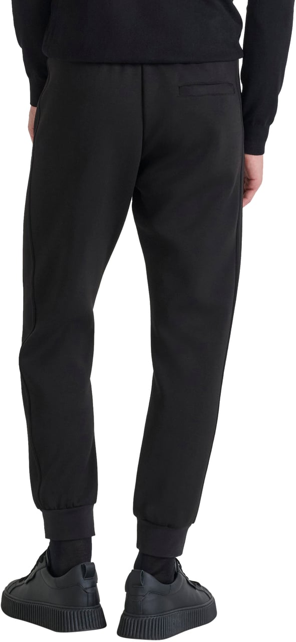 Antony Morato FLEECE TROUSERS REGULAR FIT  WITH LOGOED METAL BADGE ON RUBBER PATCH Zwart