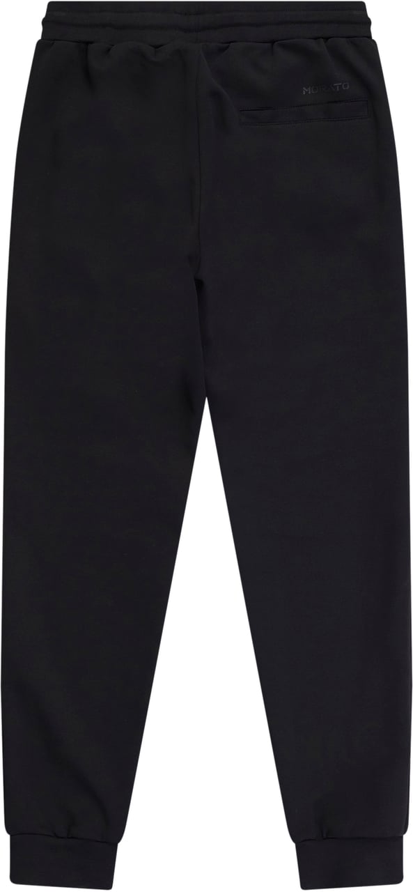 Antony Morato FLEECE TROUSERS SLIM FIT IN INTERLOCK WITH FLAPS ON LEGS AND BACK RUBBER PRINT Zwart