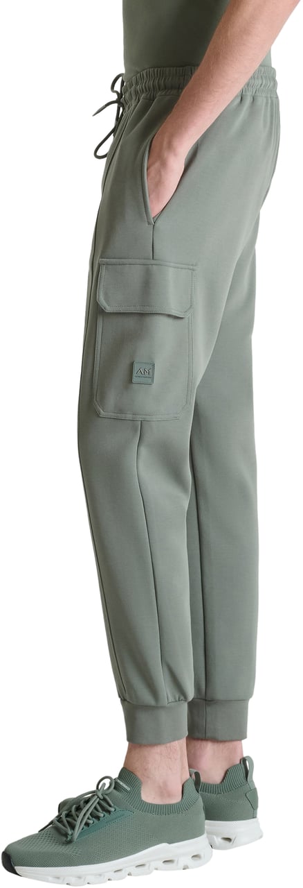 Antony Morato FLEECE TROUSERS REGULAR FIT IN INTERLOCK WITH RUBBER METAL PATCH ON POCKET Groen