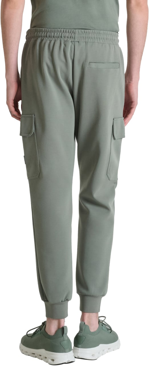 Antony Morato FLEECE TROUSERS REGULAR FIT IN INTERLOCK WITH RUBBER METAL PATCH ON POCKET Groen