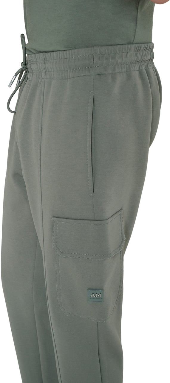 Antony Morato FLEECE TROUSERS REGULAR FIT IN INTERLOCK WITH RUBBER METAL PATCH ON POCKET Groen