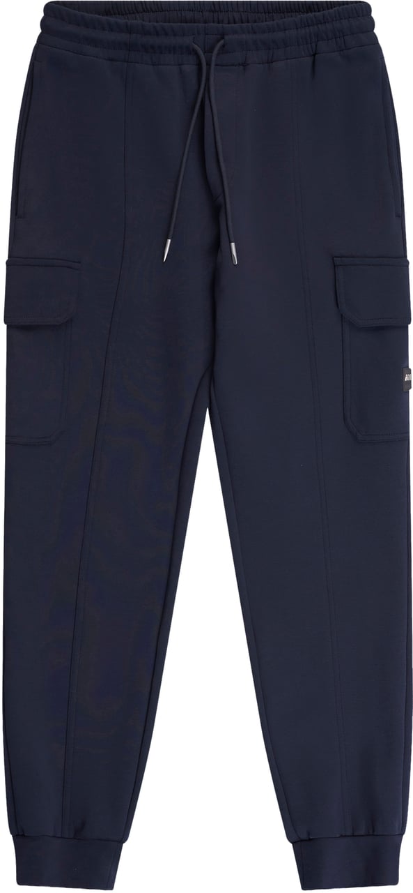Antony Morato FLEECE TROUSERS REGULAR FIT IN INTERLOCK WITH RUBBER METAL PATCH ON POCKET Blauw