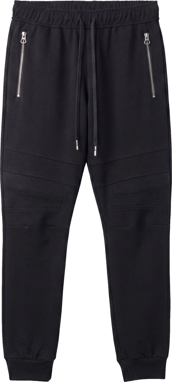 Antony Morato TROUSERS SLIM FIT IN INTERLOCK WITH RIB ON LEGS AND METAL PLATE ON BACK POCKET Zwart