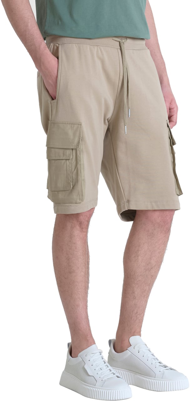 Antony Morato FLEECE SHORTS REGULAR FIT IN SUSTAINABLE COTTON BLEND FABRIC WITH EMBROIDERED LOGO Divers