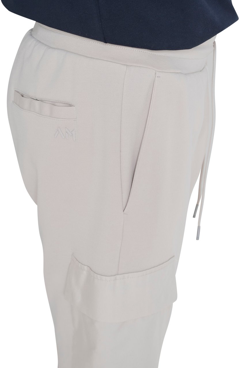 Antony Morato FLEECE SHORTS REGULAR FIT IN INTERLOCK COTTON BLEND FABRIC WITH EMBROIDERED LOGO Beige