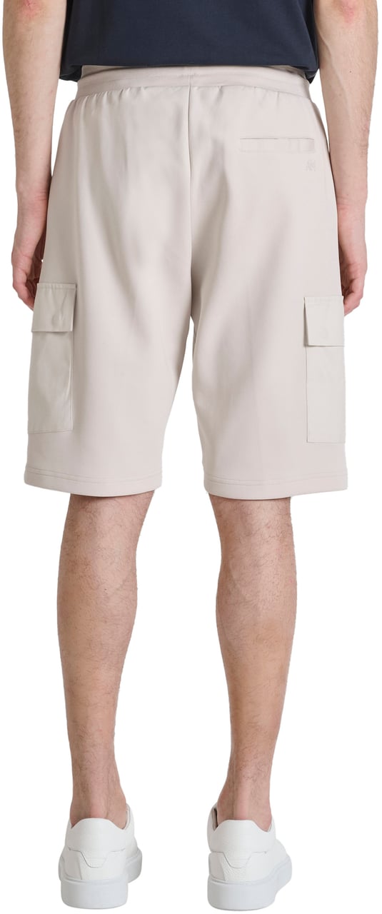 Antony Morato FLEECE SHORTS REGULAR FIT IN INTERLOCK COTTON BLEND FABRIC WITH EMBROIDERED LOGO Beige