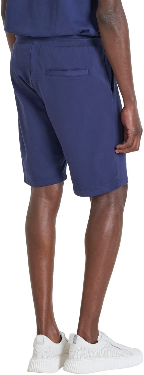 Antony Morato FLEECE SHORTS REGULAR FIT IN SUSTAINABLE COTTON BLEND FABRIC WITH EMBROIDERED LOGO Blauw