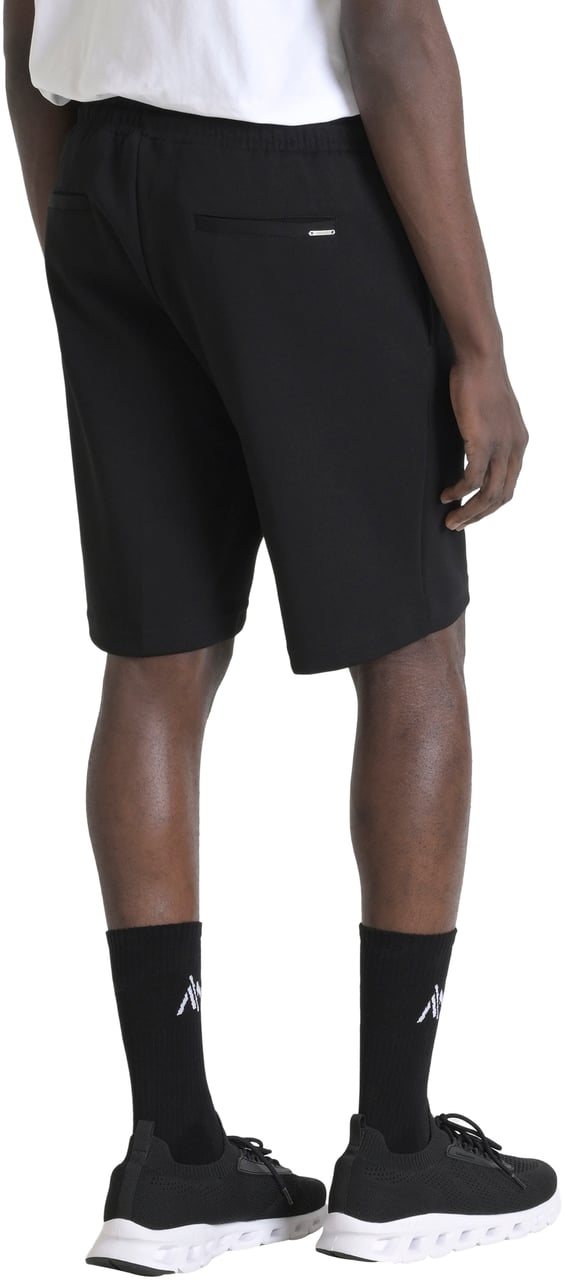 Antony Morato FLEECE SHORTS CARROT FIT IN INTERLOCK COTTON BLEND FABRIC WITH EMBROIDERED LOGO Zwart