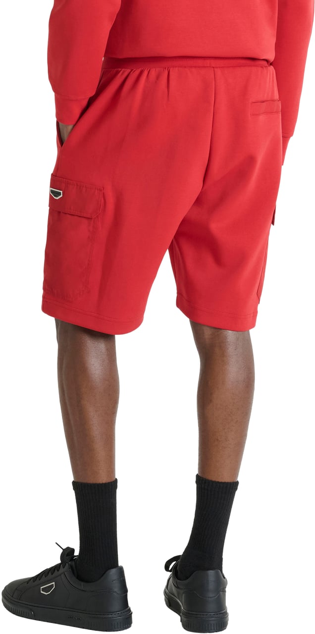 Antony Morato SHORTS REGULAR FIT IN INTERLOCK  WITH RUBBER PLATE ON CONTRAST POCKET Rood