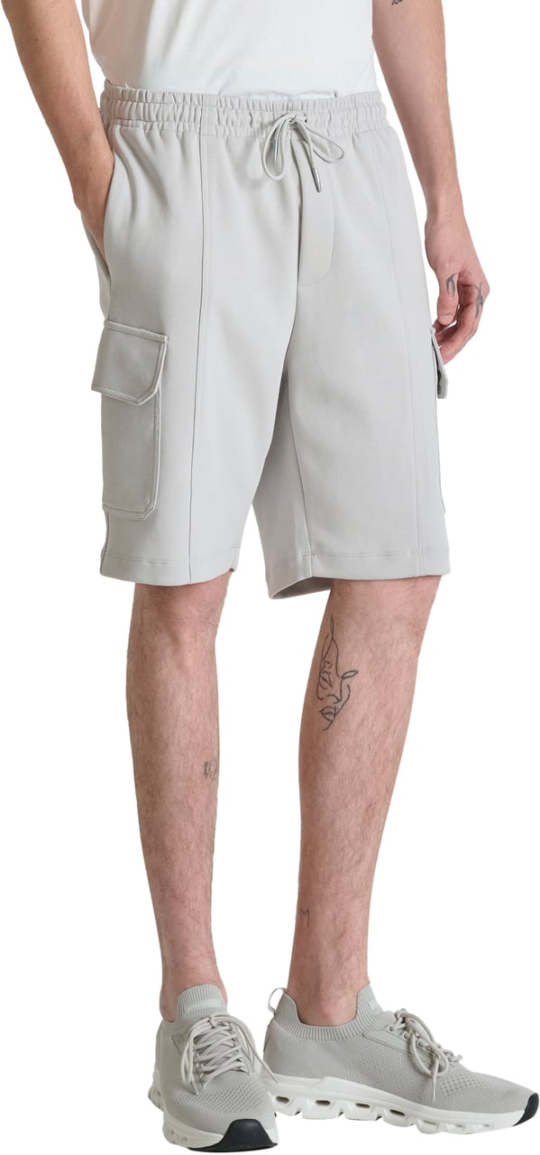 Antony Morato SHORTS REGULAR FIT IN INTERLOCK WITH PATCH WITH LOGO Wit