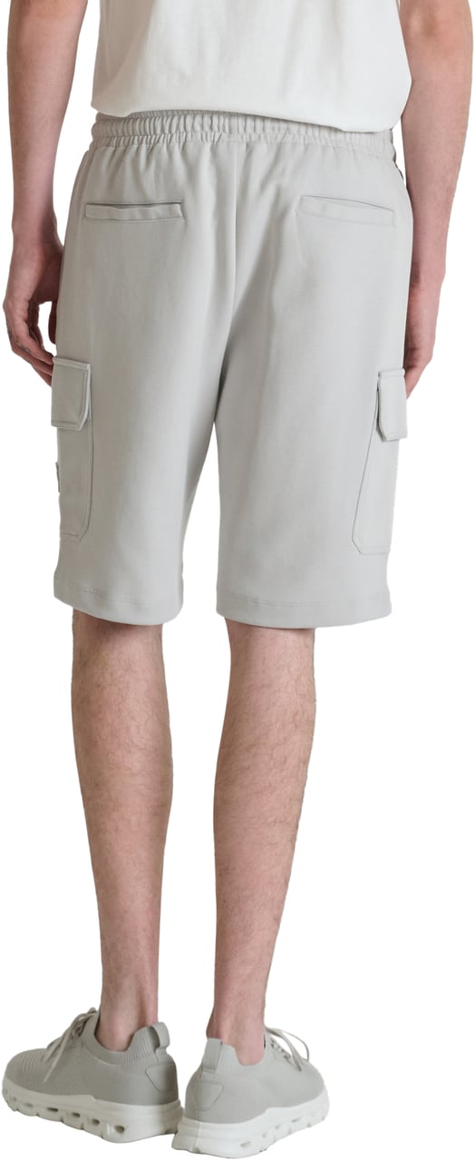 Antony Morato SHORTS REGULAR FIT IN INTERLOCK WITH PATCH WITH LOGO Wit