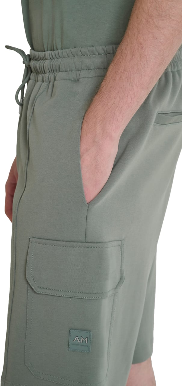 Antony Morato SHORTS REGULAR FIT IN INTERLOCK WITH PATCH WITH LOGO Groen