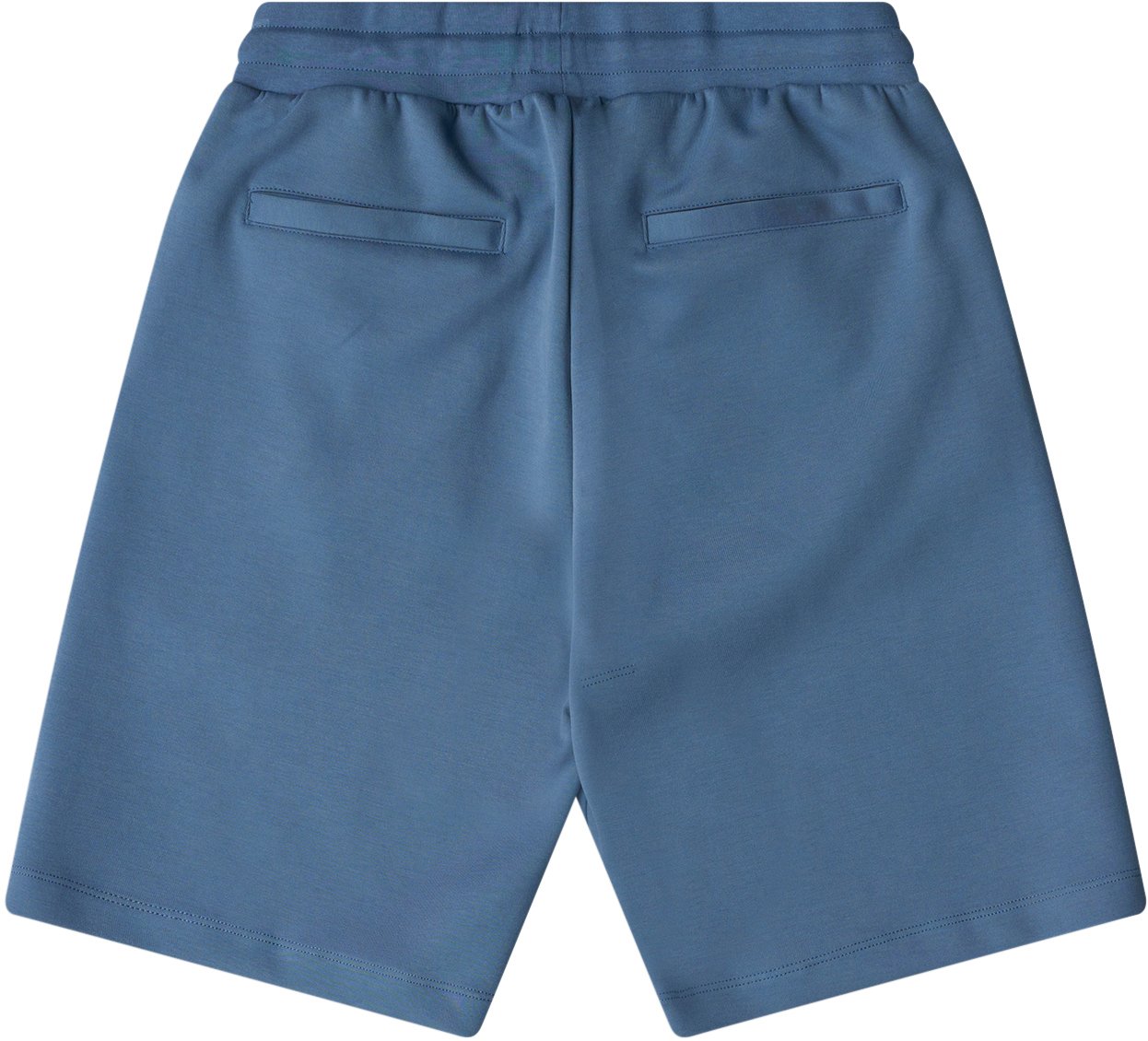 Antony Morato SHORTS IN INTERLOCK COTTON BLEND WITH TIGER PRINT PATCH AND RUBBER LOGO Blauw