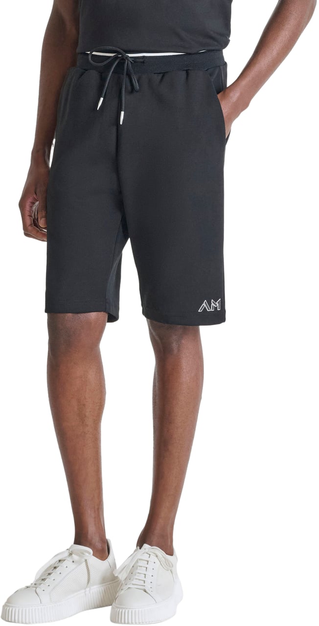Antony Morato SHORT FELPA REGULAR FIT IN INTERLOCK Zwart