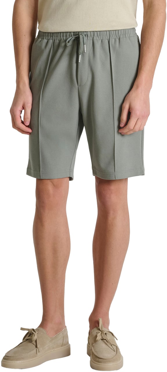 Antony Morato FLEECE SHORTS CODY REGULAR FIT WITH LOGOED  BADGE Groen