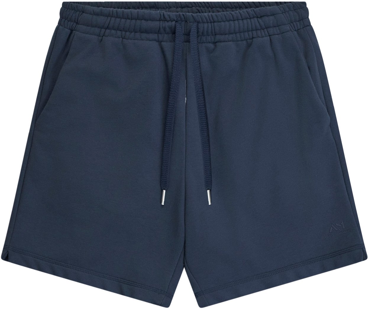 Antony Morato SHORTS REGULAR FIT IN SOFT FLEECE  WITH FOAM LOGO PRINT FABRIC Blauw