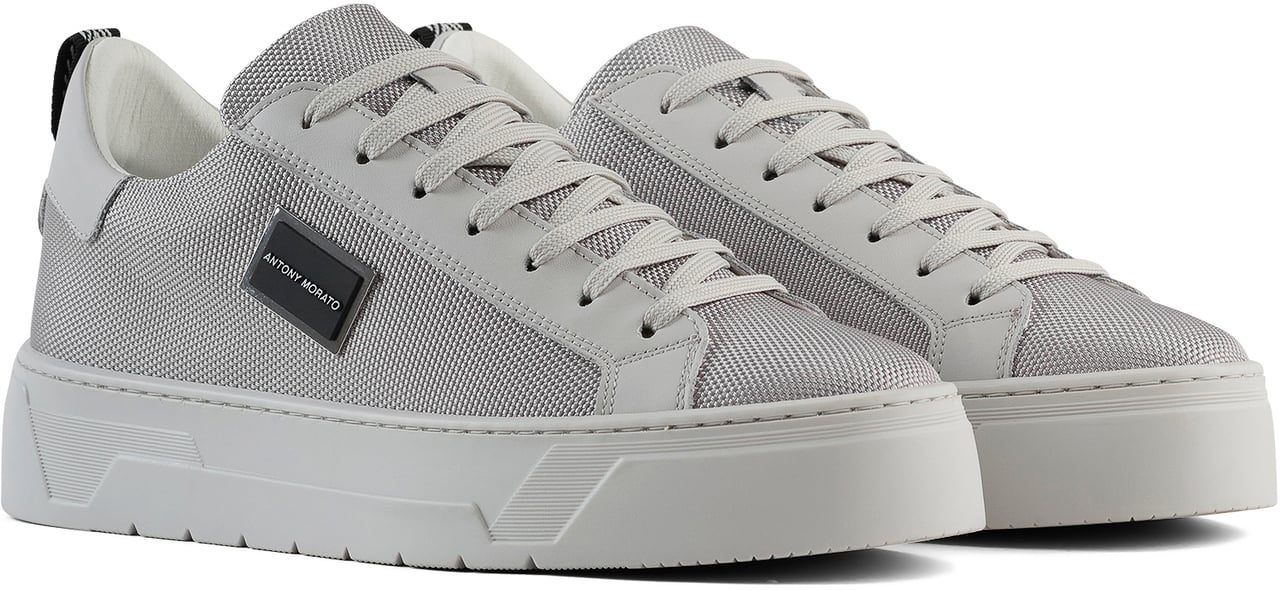 Antony Morato SNEAKER METAL BOLD IN NYLON FABRIC AND COATED LEATHER TRIMS.3D LOGO METAL PLATE.PLATFORM SOLE Wit