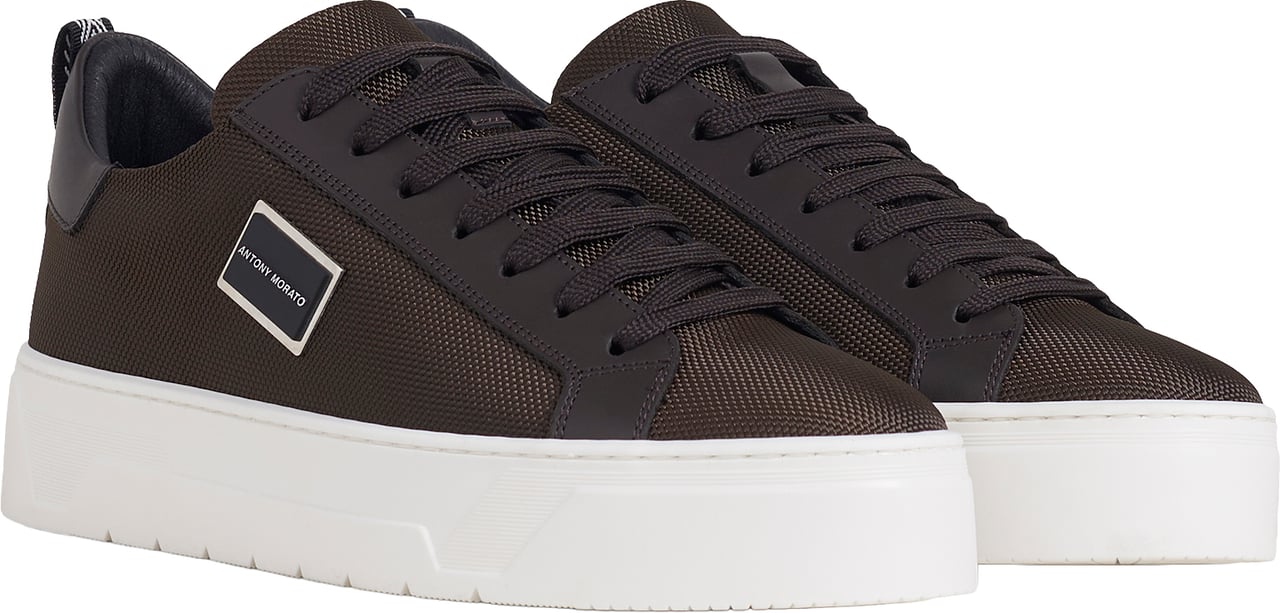 Antony Morato SNEAKER METAL BOLD IN NYLON E CUOIO RIVESTITO Bruin