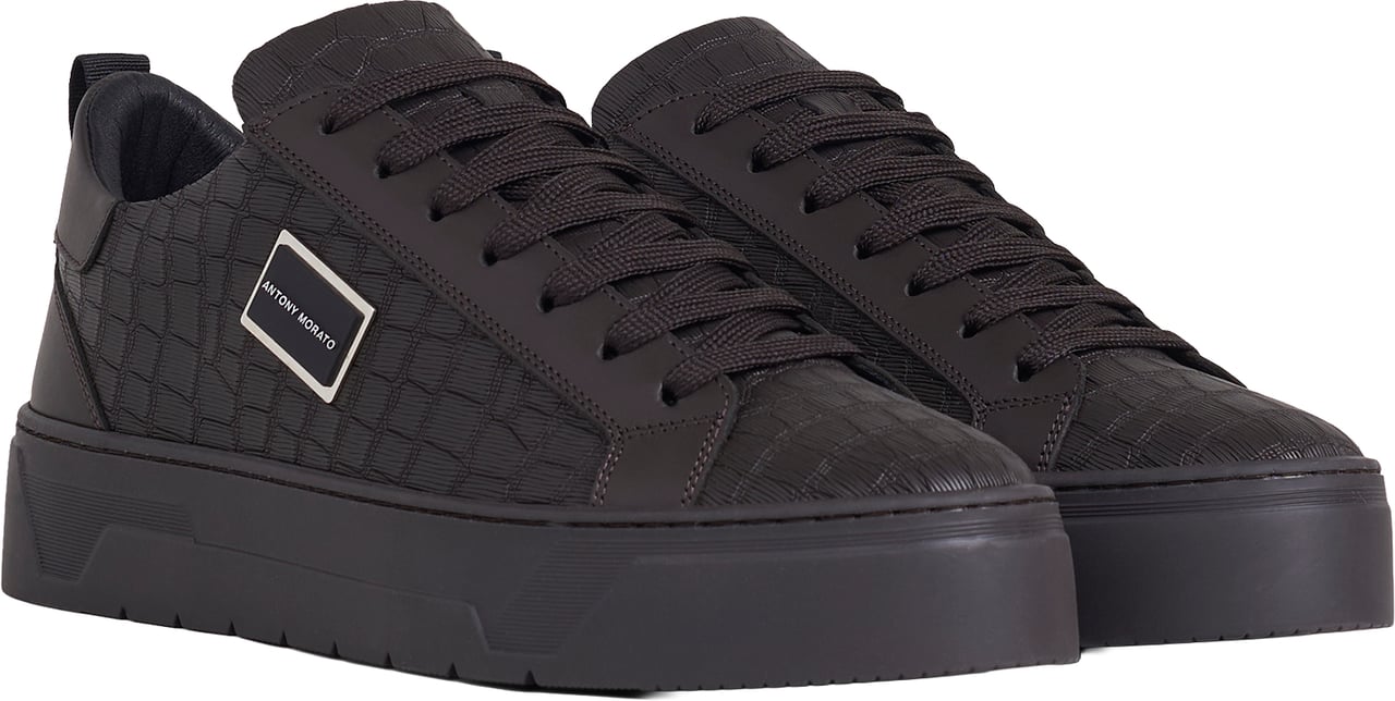Antony Morato SNEAKER METAL BOLD ANIMAL IN CUOIO RIVESTITO Bruin