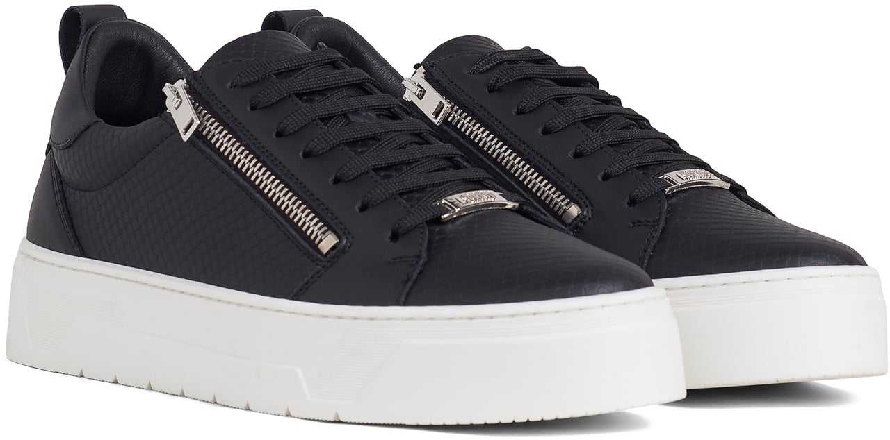Antony Morato SNEAKER ZIPPER.DOUBLE OPENING.METAL LOOP.PLATFORM SOLE Zwart