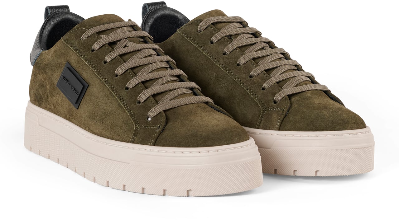 Antony Morato SNEAKER BOLD IN SUEDE.3D LOGO PLATE.PLATFORM SOLE Groen