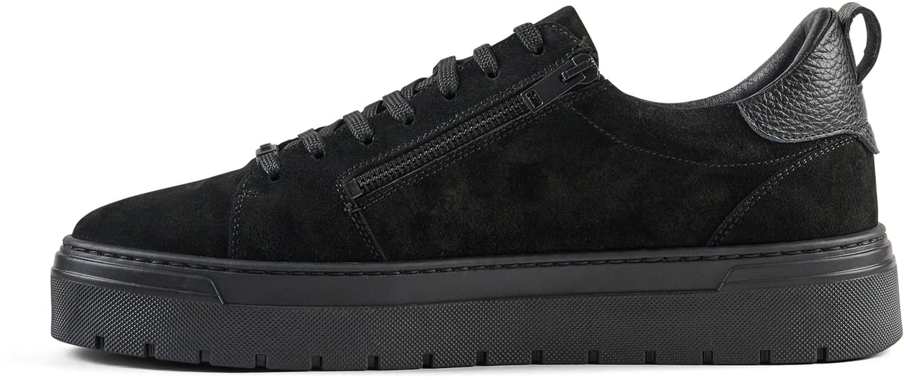Antony Morato SNEAKER ZIPPER IN SUEDE.LACE UP AND ZIP OPENING WAY.PLATE DETACHABLE.PLATFORM SOLE Zwart