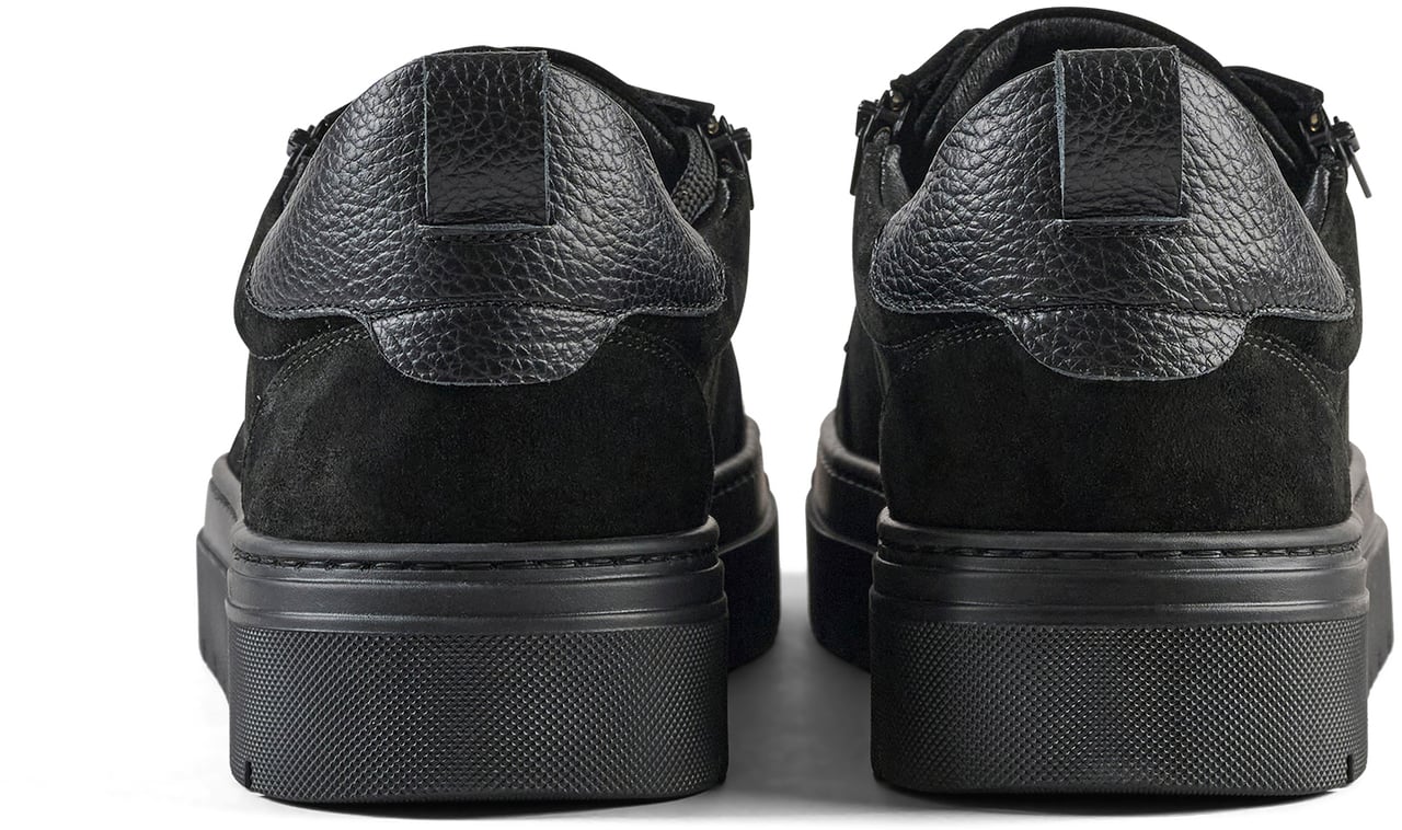 Antony Morato SNEAKER ZIPPER IN SUEDE.LACE UP AND ZIP OPENING WAY.PLATE DETACHABLE.PLATFORM SOLE Zwart