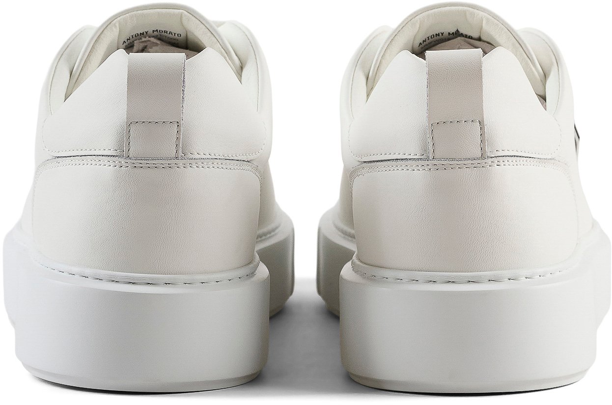 Antony Morato SNEAKER DIXON IN COATED LEATHER.3D LOGO PLATE.LIGHT EVA SOLE Wit