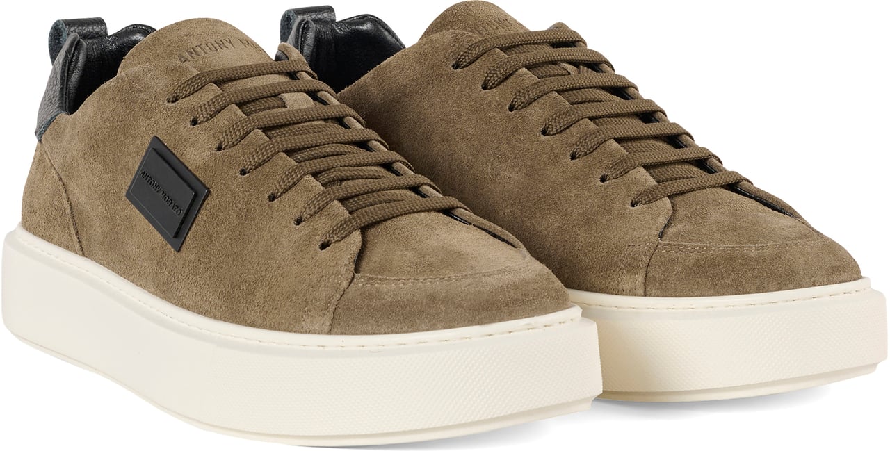 Antony Morato SNEAKER DIXON IN SUEDE.3D LOGO PLATE.LIGHT EVA SOLE Bruin