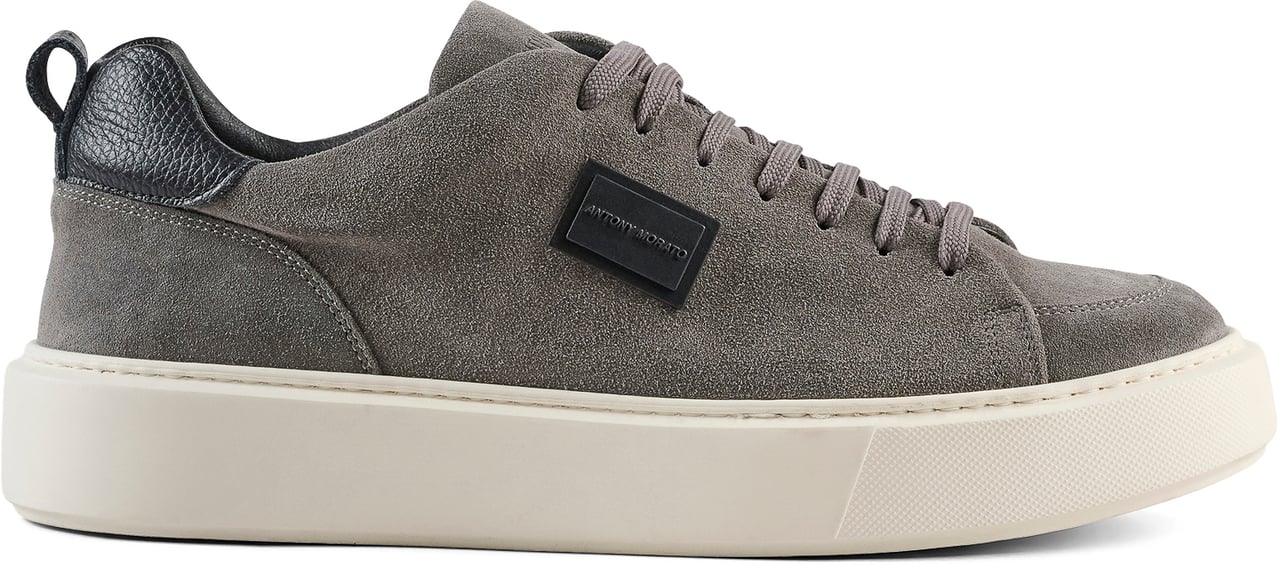 Antony Morato SNEAKER DIXON IN SUEDE.3D LOGO PLATE.LIGHT EVA SOLE Grijs